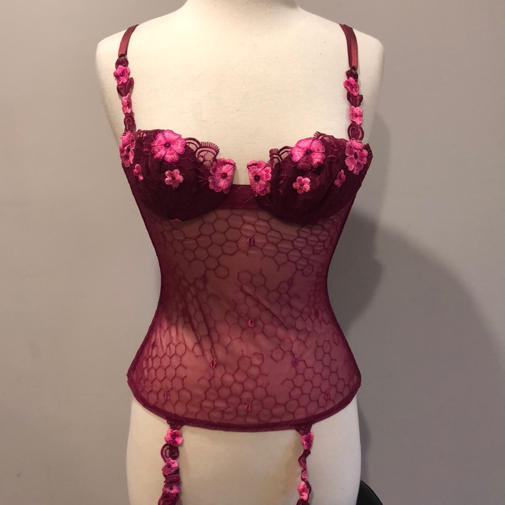 Malizia La Perla Wine Red Basque Sz 34B
